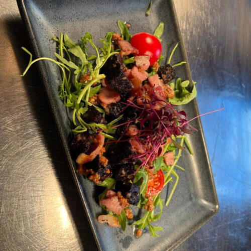 SLOT 504 - INCLUSIVE BLACK PUDDING & BACON SALAD
