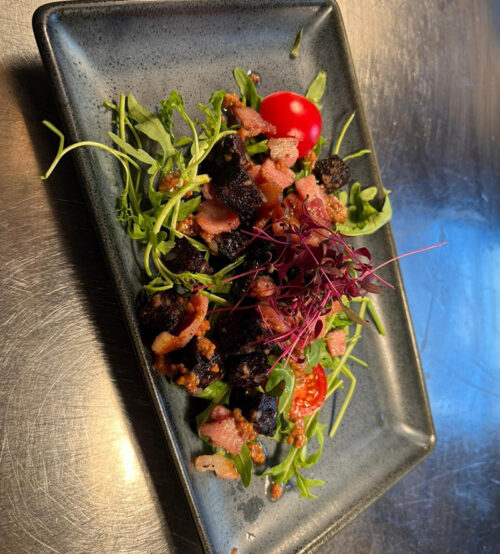 SLOT 504 - INCLUSIVE BLACK PUDDING & BACON SALAD