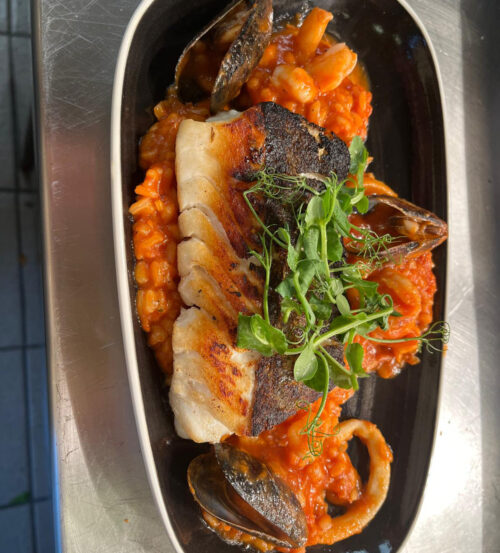 SLOT 56 - COD SUPREME ON SEAFOOD RISOTTO