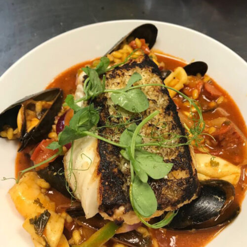 SLOT 56 - COD SUPREME ON SEAFOOD RISOTTO