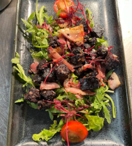 SLOT 504 CHARGRILLED CHICKEN, CRISPY BACON & BLACK PUDDING SALAD (STARTER)