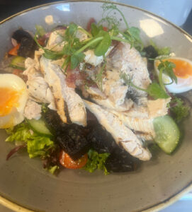 SLOT 507 - INCLUSIVE CHARGRILLED CHICKEN, CRISPY BACON & BLACK PUDDING SALAD