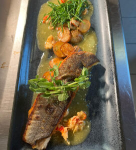 SLOT 511 - INCLUSIVE PAN FRIED SEABASS (crayfish)