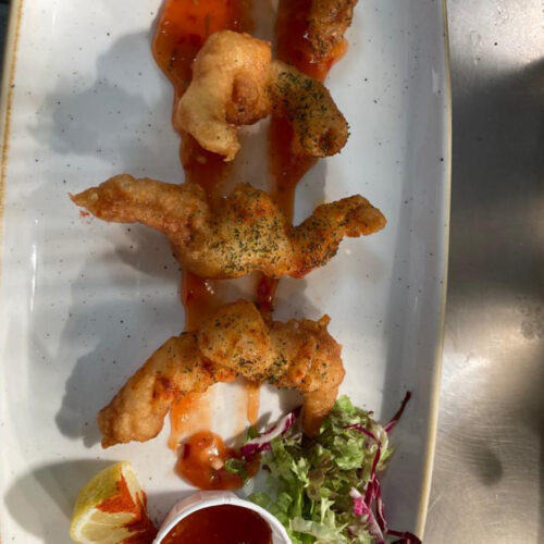 SLOT 715 - TEMPURA KING PRAWNS (2) - DAYTIME MENU