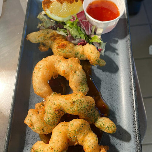 SLOT 715 - TEMPURA KING PRAWNS (2) - DAYTIME MENU