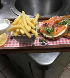 SLOT 728 - PRAWN / SALMON OPEN SANDWICH - DAYTIME MENU