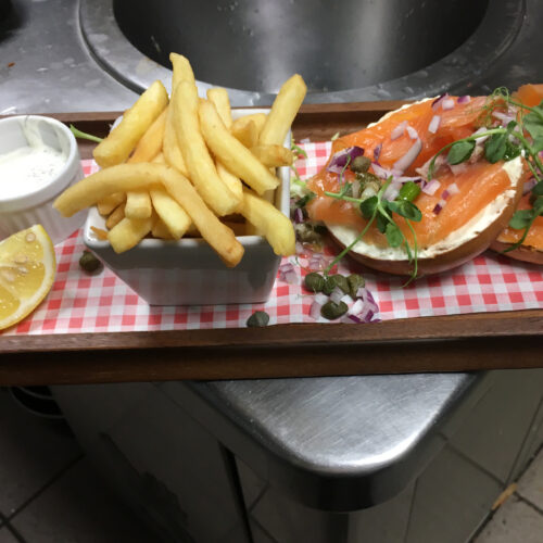 SLOT 728 - PRAWN / SALMON OPEN SANDWICH - DAYTIME MENU