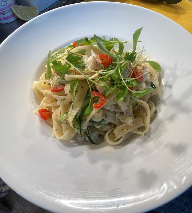 SLOT 735 - CRAB & CHILLI TAGLIATELLE - DAYTIME MENU